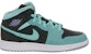 (Akas Mid) Air Jordan 1 Retro GG 'Hitam Ungu Turquoise' Kanak-Kanak 555112-045