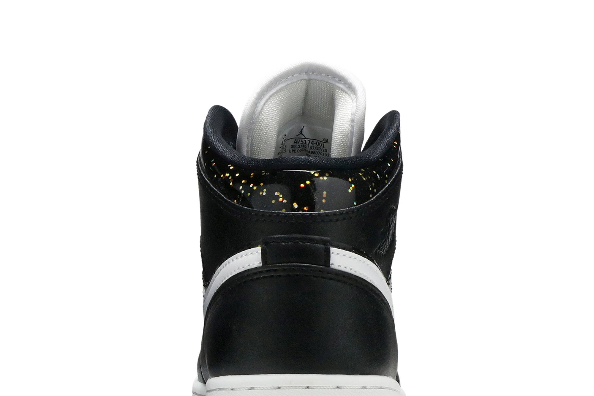Sizing (Akanak) Air Jordan 1 Mid SE 'Hitam Glitter' AV5174-001