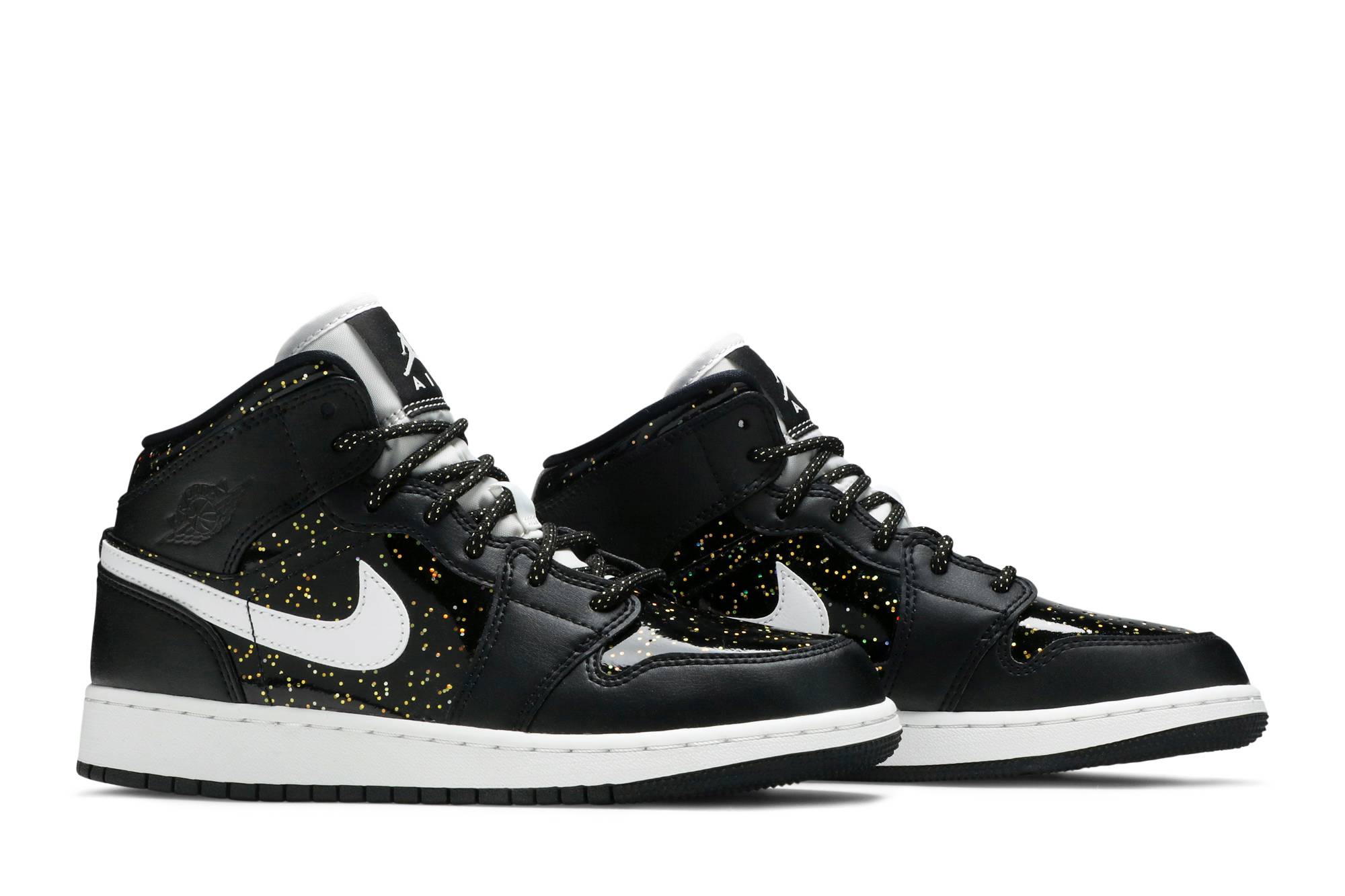 Cheap (Akanak) Air Jordan 1 Mid SE 'Hitam Glitter' AV5174-001