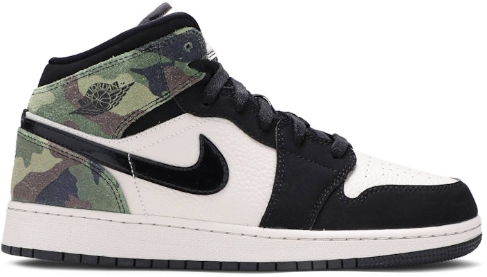 (Grade School) Air Jordan 1 Mid SE 'Camo' CW5550-001 Buy (Grade School) Air Jordan 1 Mid SE 'Camo' CW5550-001