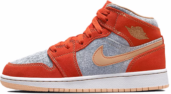 (Grade School) Air Jordan 1 Mid SE 'Denim Red' DM4384-600 Buy (Grade School) Air Jordan 1 Mid SE 'Denim Red' DM4384-600