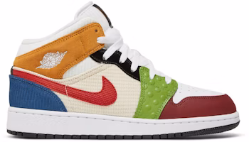 (Grade School) Air Jordan 1 Mid SE 'Messy Room' DR6957-100 (Grade School) Air Jordan 1 Mid SE 'Messy Room' DR6957-100