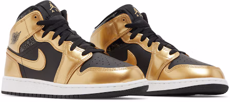 Cheap (大童) Air Jordan 1 Mid SE '金屬金 黑' DR6967-071