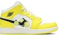 (Akas Kanak-Kanak) Air Jordan 1 Mid SE 'Rose Patch - Dynamic Yellow' AV5174-700