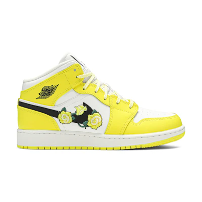 (GS) Jordan 1 Mid SE 'Rose Patch - Dynamic Yellow'