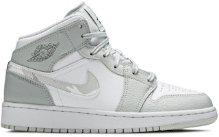 (Grade School) Air Jordan 1 Mid SE 'Swoosh Logo - Grey Camo' DD3235-100 (Grade School) Air Jordan 1 Mid SE 'Swoosh Logo - Grey Camo' DD3235-100