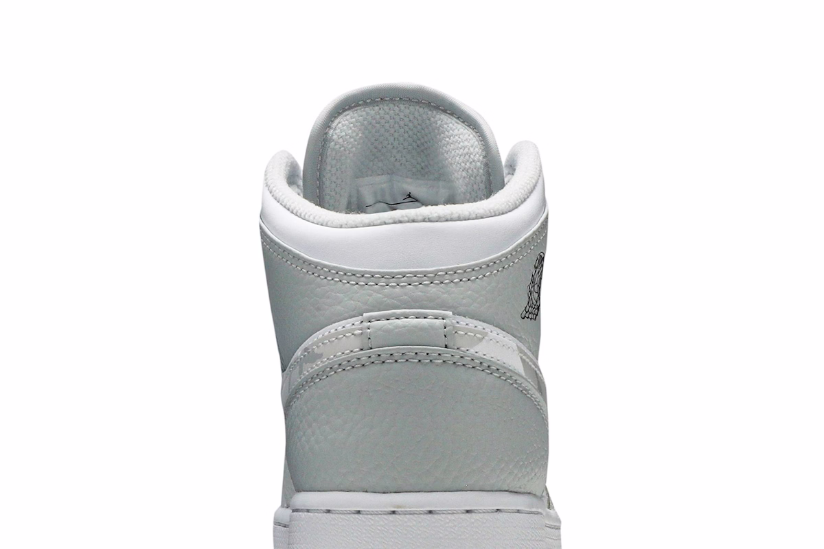 (Grade School) Air Jordan 1 Mid SE 'Swoosh Logo - Grey Camo' DD3235-100