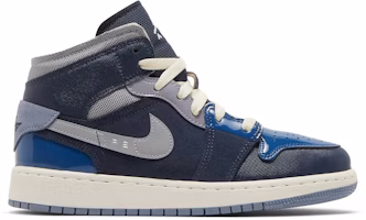 (Grade School) Air Jordan 1 Mid SE Craft 'Inside Out - Obsidian' DX2193-400 (Grade School) Air Jordan 1 Mid SE Craft 'Inside Out - Obsidian' DX2193-400