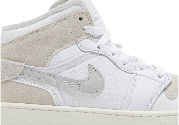 (Grade School) Air Jordan 1 Mid SE Craft 'Inside Out - White Sail' FB9142-120 Order (Grade School) Air Jordan 1 Mid SE Craft 'Inside Out - White Sail' FB9142-120