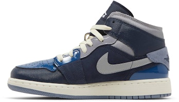 Air Jordan 1 Mid SE Craft 'Inside Out - Obsidian' (Grade School) Anak-anak DX2193-400 Lookbook Air Jordan 1 Mid SE Craft 'Inside Out - Obsidian' (Grade School) Anak-anak DX2193-400