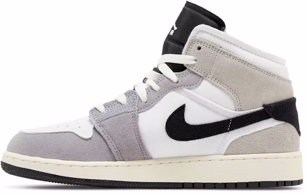 (Akar Rendah) Air Jordan 1 Mid SE Craft 'Inside Out - Cement Grey' FD9091-002 Lookbook (Akar Rendah) Air Jordan 1 Mid SE Craft 'Inside Out - Cement Grey' FD9091-002