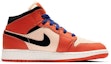 Order (Kanak-Kanak) Air Jordan 1 Mid Team Orange Hitam BQ6931-800