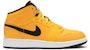 (Kanak-kanak) Air Jordan 1 Mid Emas Universiti Hitam 554725-700