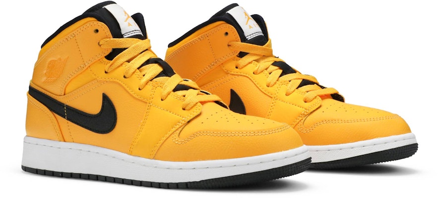 (Kanak-kanak) Air Jordan 1 Mid Emas Universiti Hitam 554725-700 Cheap (Kanak-kanak) Air Jordan 1 Mid Emas Universiti Hitam 554725-700