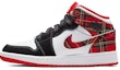 Buy (Grade School) Air Jordan 1 中筒白色格紋 554725-607