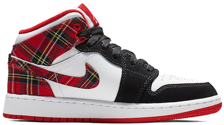 (Grade School) Air Jordan 1 中筒白色格紋 554725-607 Order (Grade School) Air Jordan 1 中筒白色格紋 554725-607