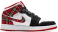 Order (Grade School) Air Jordan 1 中筒白色格紋 554725-607