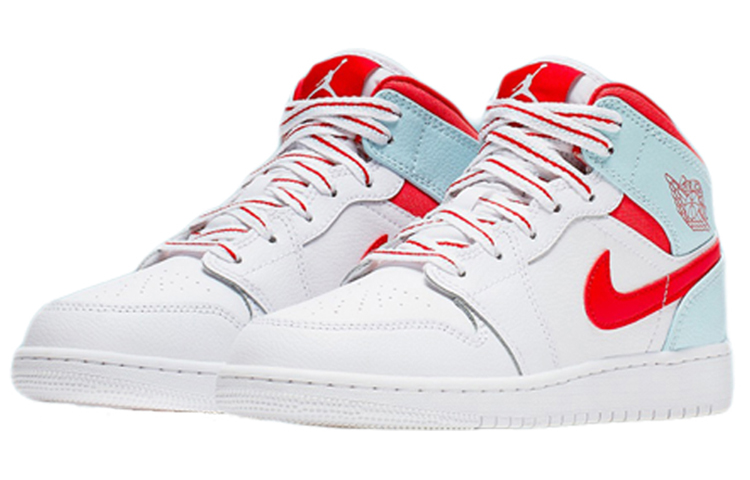 Lookbook (GS) 에어 조던 1 미드 화이트 토파즈 미스트 555112-104