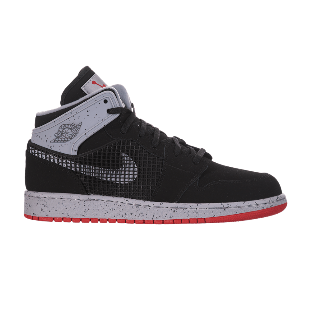 (Grade School) Air Jordan 1 Retro '89 'Black Fire Red Cement' 599874-003
