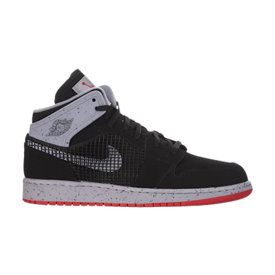 (GS) Jordan 1 Retro '89 'Black Fire Red Cement'