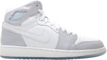 (Grade School) Air Jordan 1 Retro High 'White Metallic Silver' 332148-101 (Grade School) Air Jordan 1 Retro High 'White Metallic Silver' 332148-101