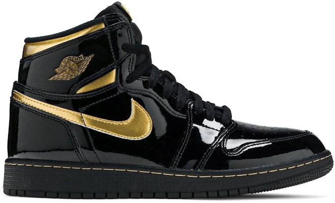 (Grade School) Air Jordan 1 Retro High OG 'Black Metallic Gold' 575441-032 Buy (Grade School) Air Jordan 1 Retro High OG 'Black Metallic Gold' 575441-032