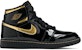 (Kanak-Kanak) Air Jordan 1 Retro Tinggi OG 'Hitam Emas Metalik' 575441-032