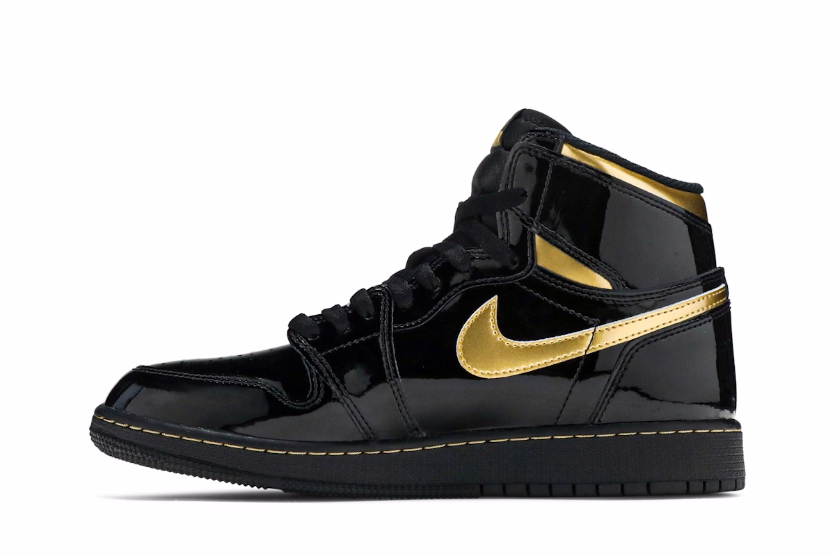 (Grade School) Air Jordan 1 Retro High OG 'Black Metallic Gold' 575441-032