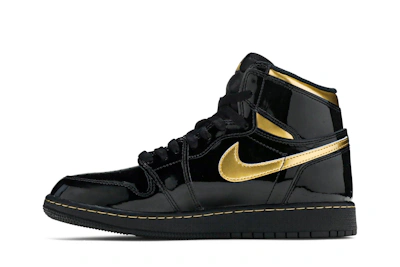 (Grade School) Air Jordan 1 Retro High OG 'Black Metallic Gold' 575441-032