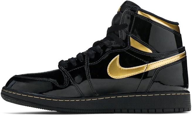 (Grade School) Air Jordan 1 Retro High OG 'Black Metallic Gold' 575441-032 Lookbook (Grade School) Air Jordan 1 Retro High OG 'Black Metallic Gold' 575441-032