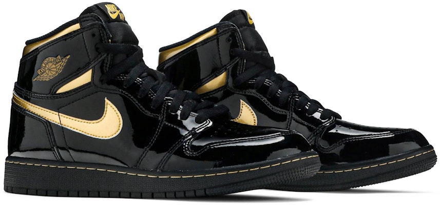 (Grade School) Air Jordan 1 Retro High OG 'Black Metallic Gold' 575441-032 Cheap (Grade School) Air Jordan 1 Retro High OG 'Black Metallic Gold' 575441-032