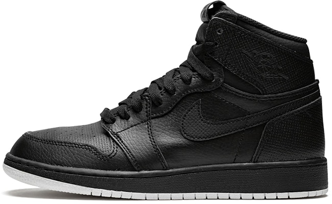 (Grade School) Air Jordan 1 Retro High OG 'Black Perforated' 575441-002 Buy (Grade School) Air Jordan 1 Retro High OG 'Black Perforated' 575441-002