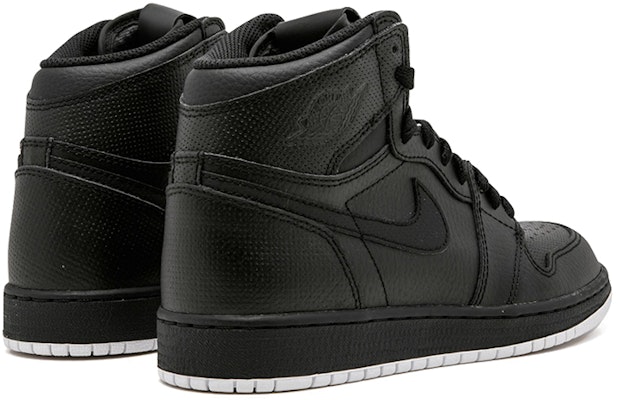 (Grade School) Air Jordan 1 Retro High OG 'Black Perforated' 575441-002 Purchase (Grade School) Air Jordan 1 Retro High OG 'Black Perforated' 575441-002