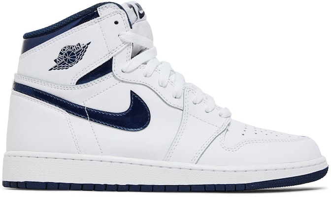 (Grade School) Air Jordan 1 Retro High OG 'Metallic Navy' 575441-106 Buy (Grade School) Air Jordan 1 Retro High OG 'Metallic Navy' 575441-106