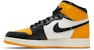 (Sekolah Rendah) Air Jordan 1 Retro High OG 'Yellow Toe' Kuning Hitam 575441-711