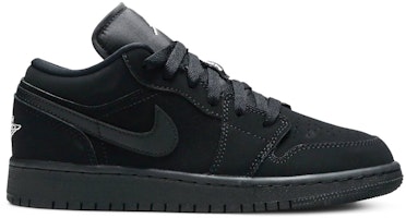 (Grade School) Air Jordan 1 Retro Low 'Triple Black' 553560-019 (Grade School) Air Jordan 1 Retro Low 'Triple Black' 553560-019