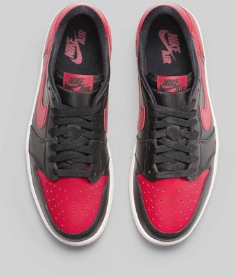 (大童款) Air Jordan 1 低帮复刻 OG 'Bred' AJ1 低帮黑红配色 709999-001 Shop (大童款) Air Jordan 1 低帮复刻 OG 'Bred' AJ1 低帮黑红配色 709999-001