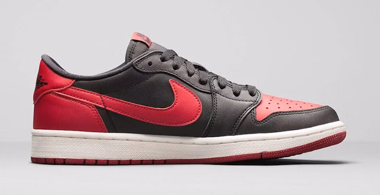 (大童款) Air Jordan 1 低帮复刻 OG 'Bred' AJ1 低帮黑红配色 709999-001 Details for (大童款) Air Jordan 1 低帮复刻 OG 'Bred' AJ1 低帮黑红配色 709999-001