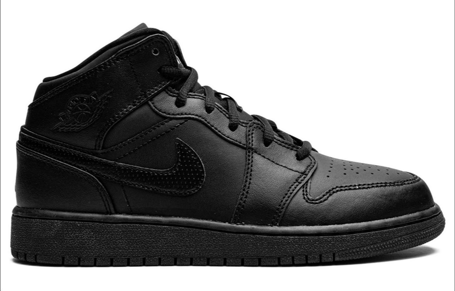 Order (中大童款) Air Jordan 1 復刻中筒 '黑色' 554725-044
