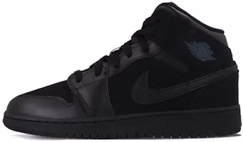 (Grade School) Air Jordan 1 Retro Mid 'Black Dark Grey' 554725-050 (Grade School) Air Jordan 1 Retro Mid 'Black Dark Grey' 554725-050