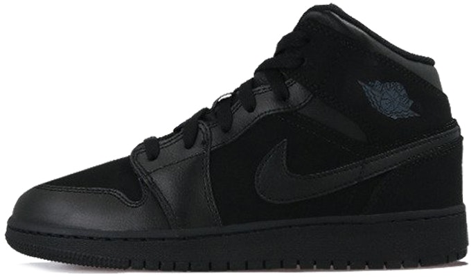 (Grade School) Air Jordan 1 Retro Mid 'Black Dark Grey' 554725-050 Buy (Grade School) Air Jordan 1 Retro Mid 'Black Dark Grey' 554725-050