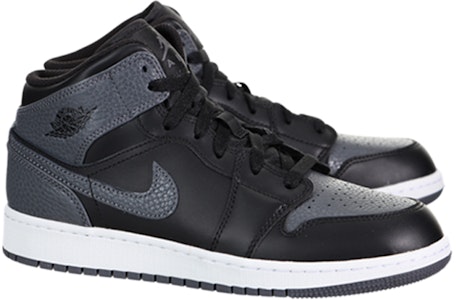 GS エアジョーダン1 MID 黒灰 (Ea Jōdan 1 MID Kurohai) 554725-041 Lookbook GS エアジョーダン1 MID 黒灰 (Ea Jōdan 1 MID Kurohai) 554725-041