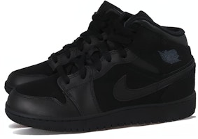 (Aniño) Air Jordan 1 Retro Mid 'Negro Gris Oscuro' 554725-050 Lookbook (Aniño) Air Jordan 1 Retro Mid 'Negro Gris Oscuro' 554725-050