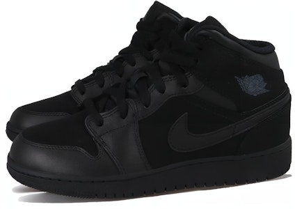 (Sekolah Dasar) Air Jordan 1 Retro Mid 'Hitam Abu Gelap' 554725-050 Lookbook (Sekolah Dasar) Air Jordan 1 Retro Mid 'Hitam Abu Gelap' 554725-050