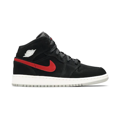 (GS) Jordan 1 Retro Mid 'Black University Red'