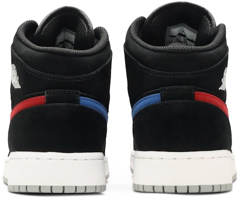 (大童款) Air Jordan 1 中帮复刻版 '黑大学红' 554725-065 Details for (大童款) Air Jordan 1 中帮复刻版 '黑大学红' 554725-065