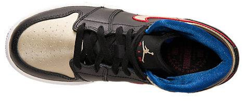 (Kanak-Kanak) Air Jordan 1 Retro Mid 'Bred Metallic Emas' 554725-013 Details for (Kanak-Kanak) Air Jordan 1 Retro Mid 'Bred Metallic Emas' 554725-013