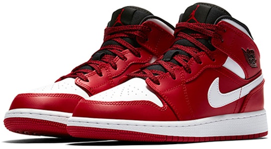 (Anak-Anak) Air Jordan 1 Retro Mid 'Chicago Gym Merah Putih' 2018 554725-605 Order (Anak-Anak) Air Jordan 1 Retro Mid 'Chicago Gym Merah Putih' 2018 554725-605