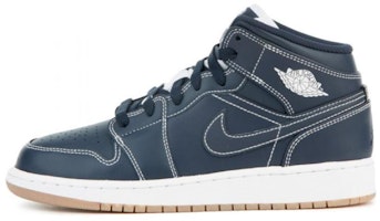 (Grade School) Air Jordan 1 Retro Mid 'Obsidian' 554725-402 (Grade School) Air Jordan 1 Retro Mid 'Obsidian' 554725-402