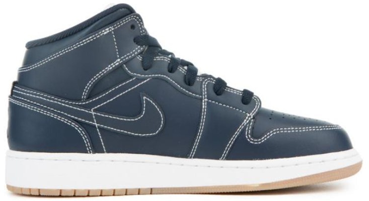 (Grade School) Air Jordan 1 Retro Mid 'Obsidian' 554725-402 Order (Grade School) Air Jordan 1 Retro Mid 'Obsidian' 554725-402